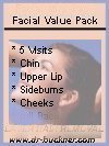 Facial Value-Pack: chin, upper lip, sideburns, cheeks