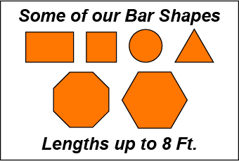 Steel Bar-shapes available to 8 feet