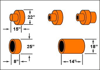 Custom-made hubs and sleeves