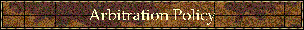 Arbitration Policy