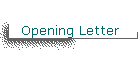 Opening Letter