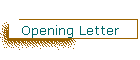 Opening Letter