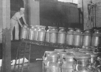 Unloading Milk Cans