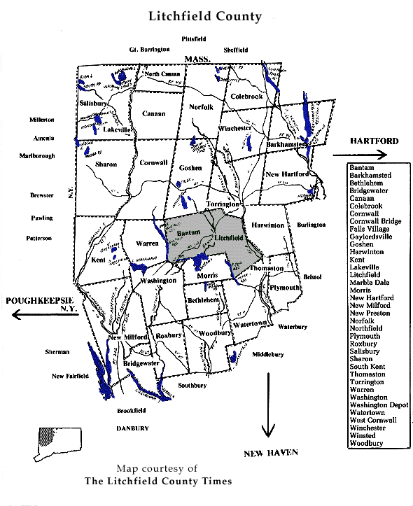 Map of Litchfield County