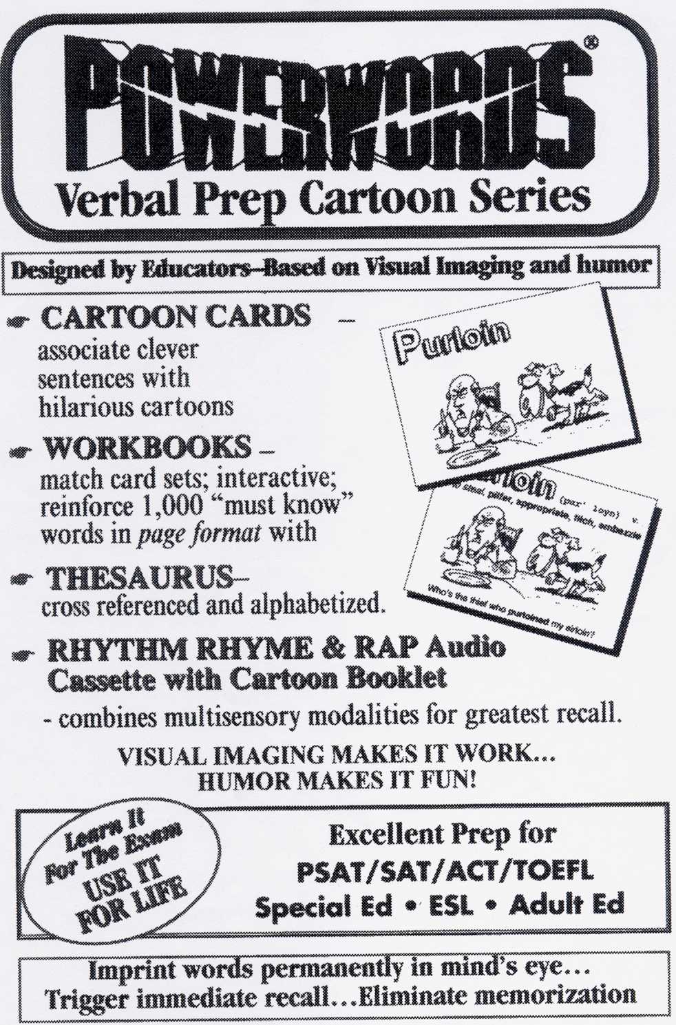 Example of a workbook page.