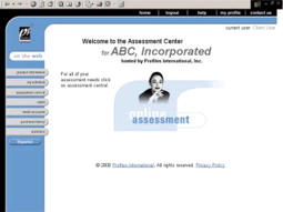A shot of what your online assessment center would look like